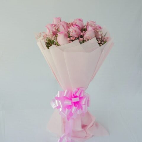 Pink Frost-Bouquet of Pink Roses